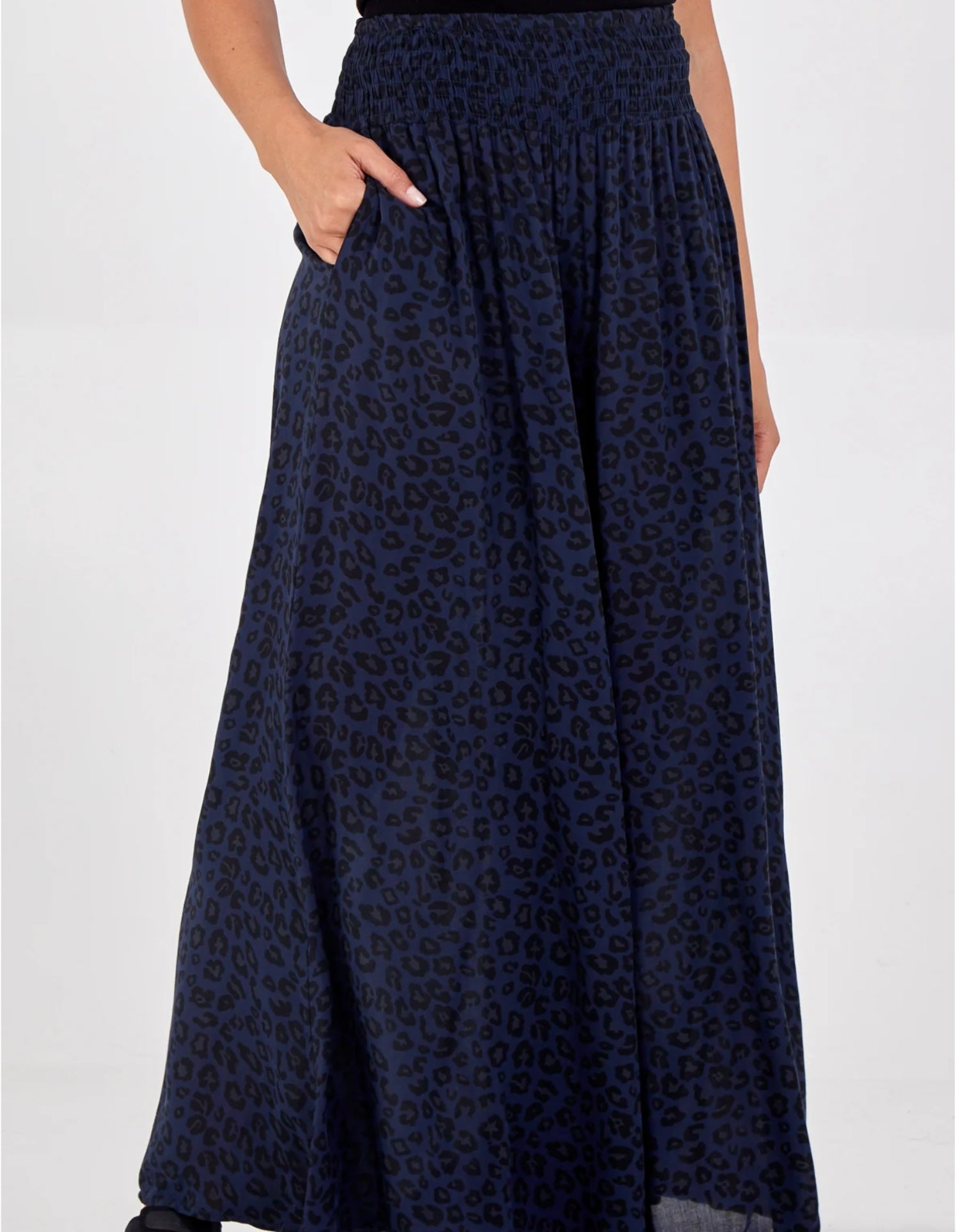 Leopard Print High Waist Wide Leg Trouser