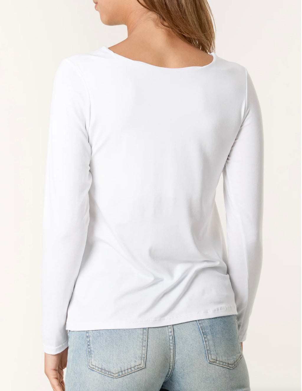 V Neck Stretch Long Sleeve Top