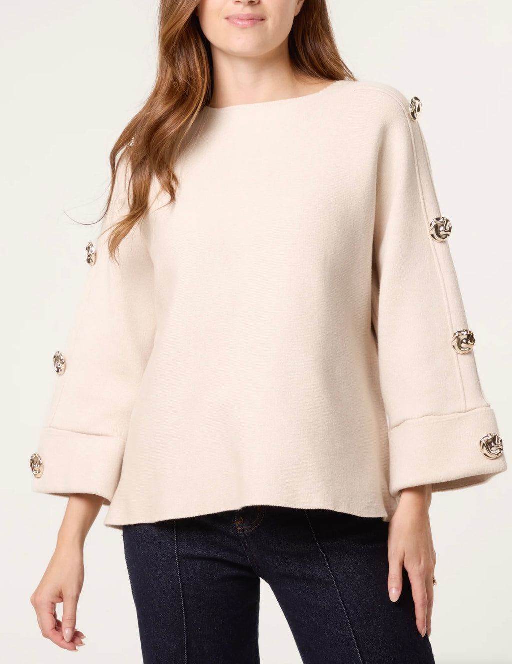 Gold Button Detail Jumper