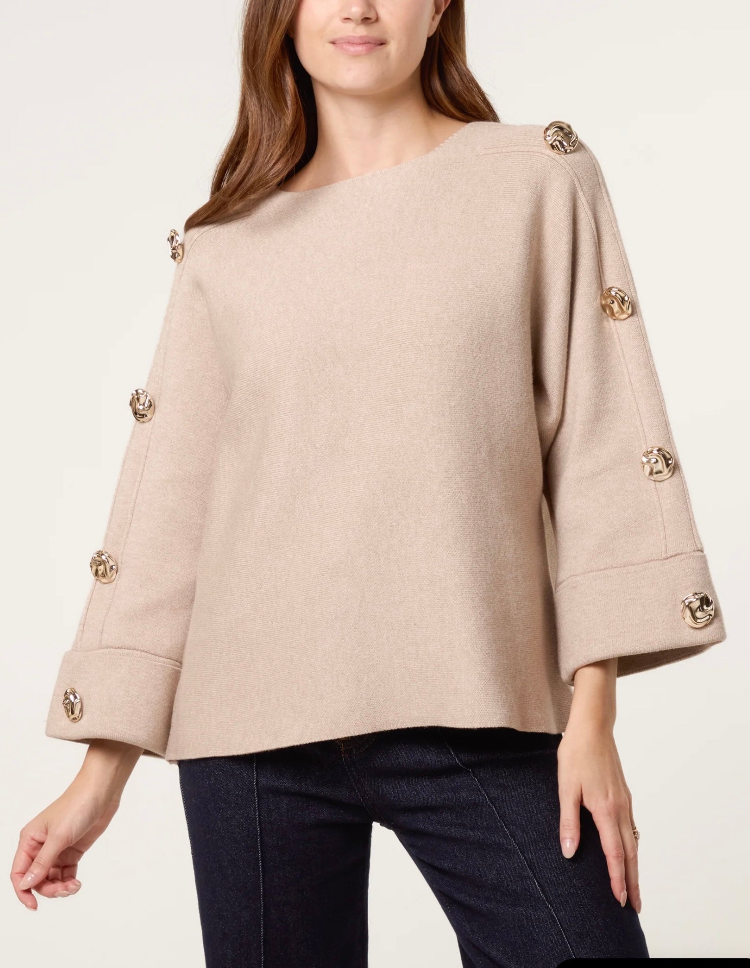 Gold Button Detail Jumper