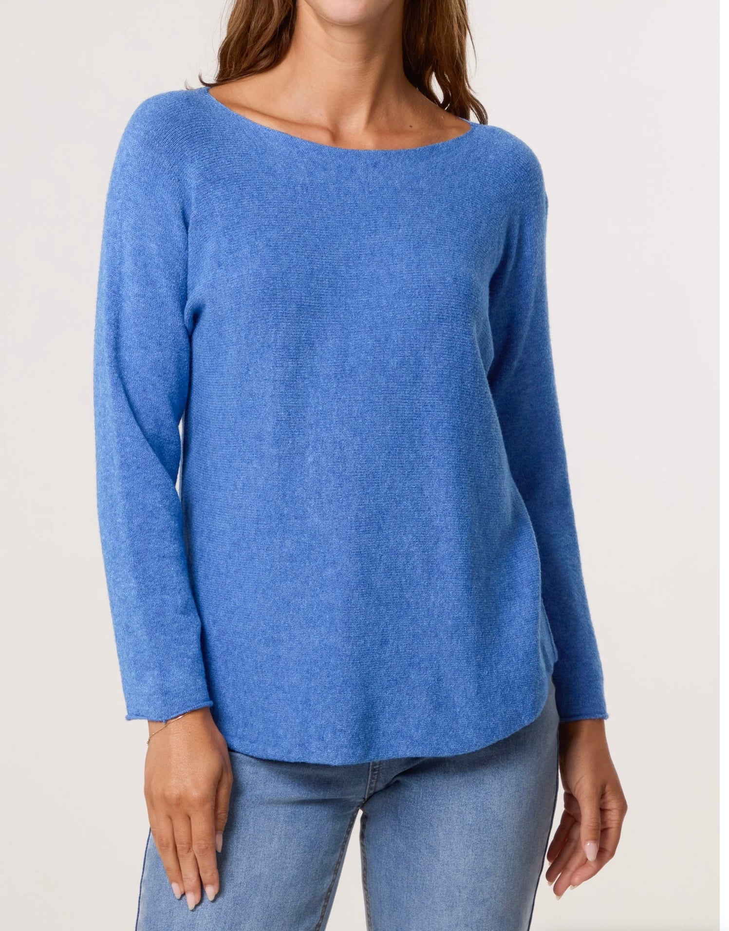 Round Neck Fine Knit Jumper