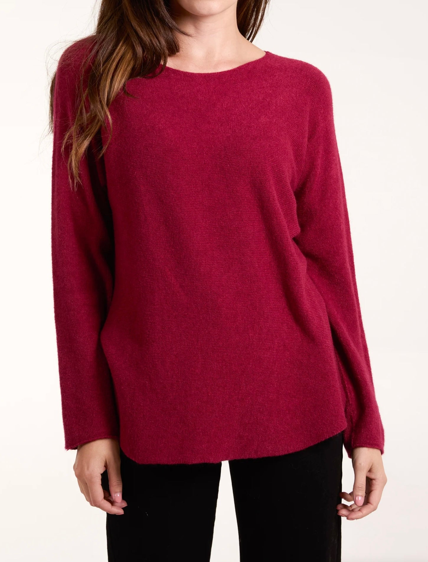 Round Neck Fine Knit Jumper