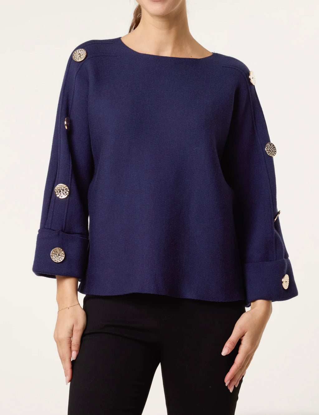 Gold Button Detail Jumper