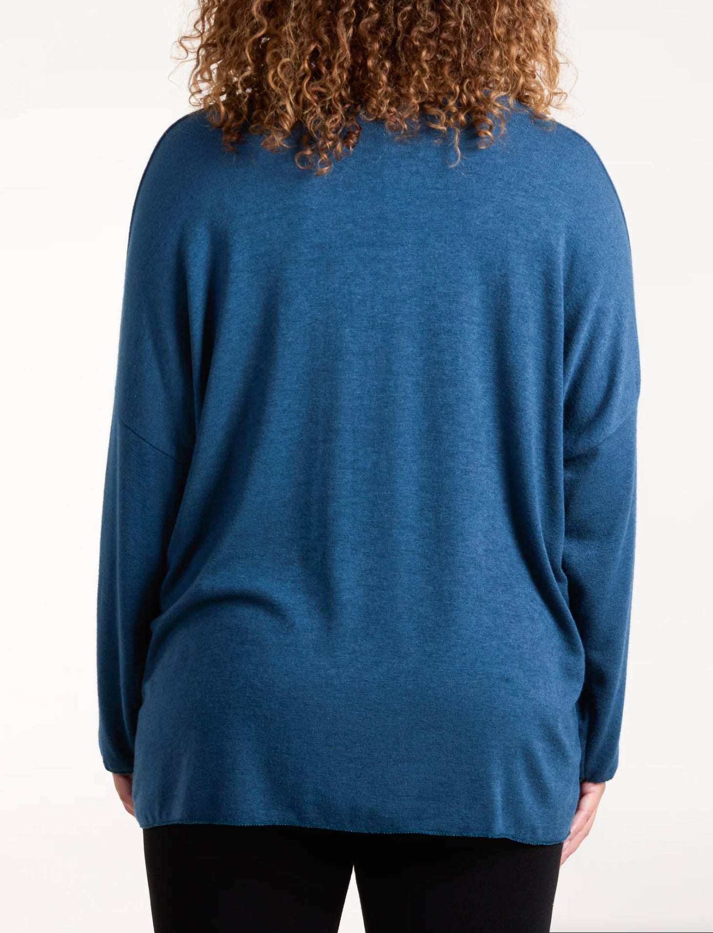 Fine Knit V Neck Jumper with necklace
