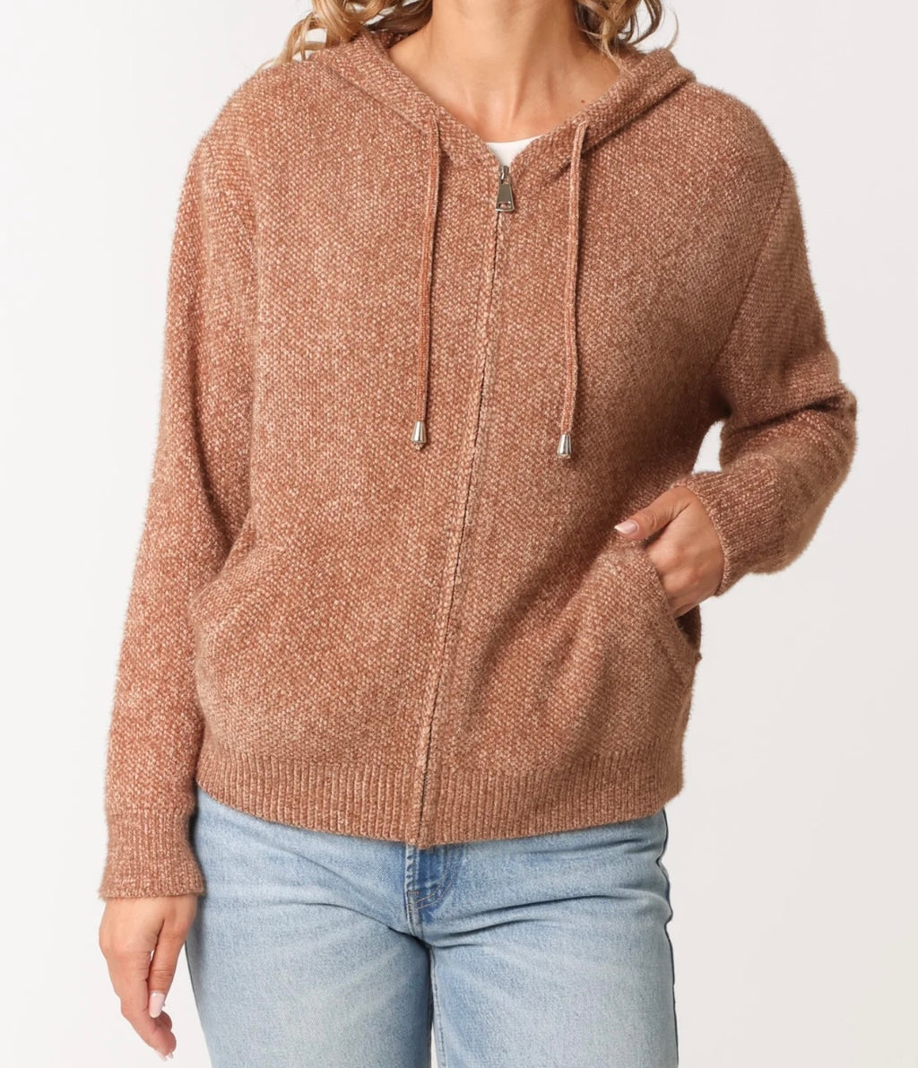 Zip Up Soft feel fluffy Hoodie