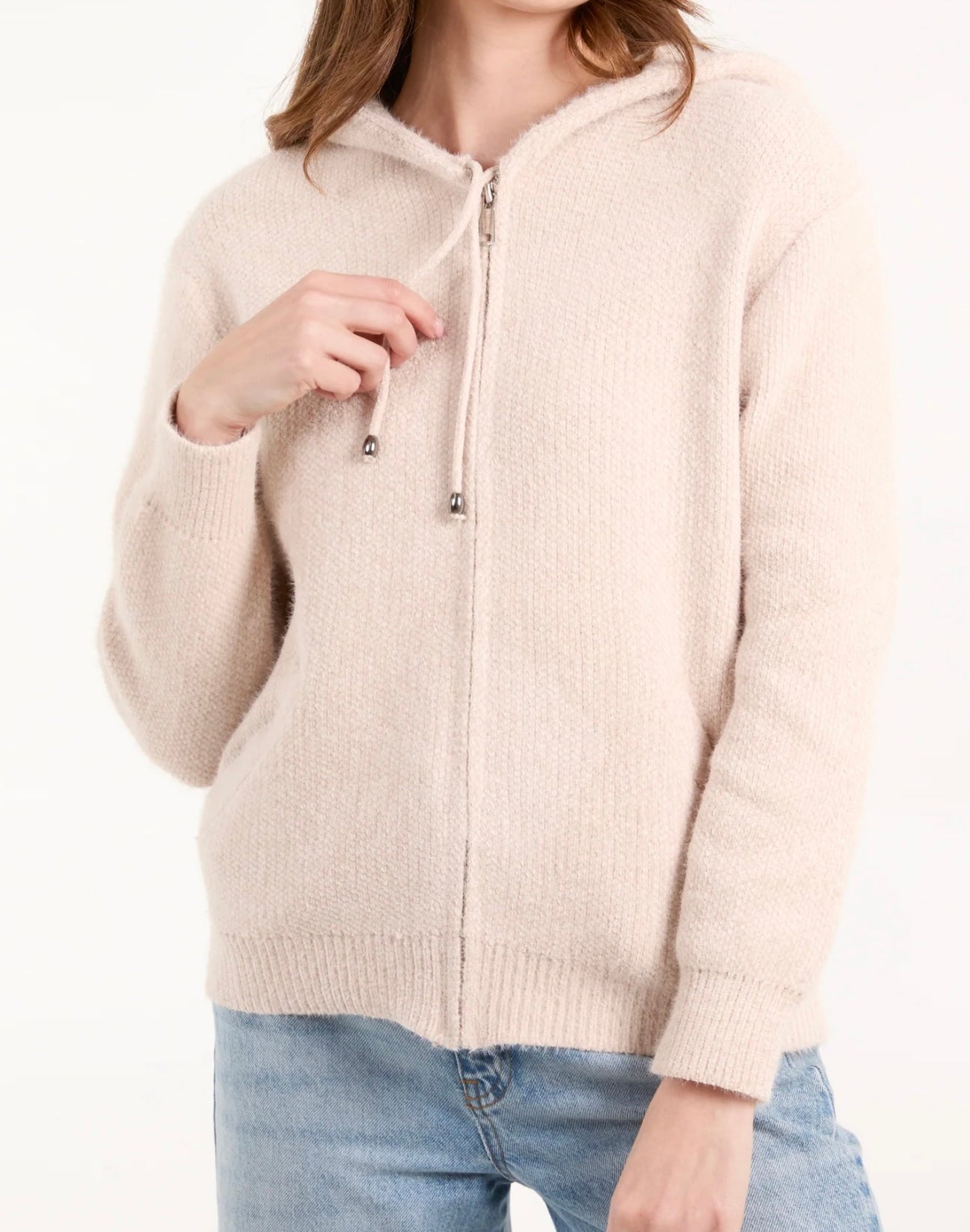 Zip Up Soft feel fluffy Hoodie