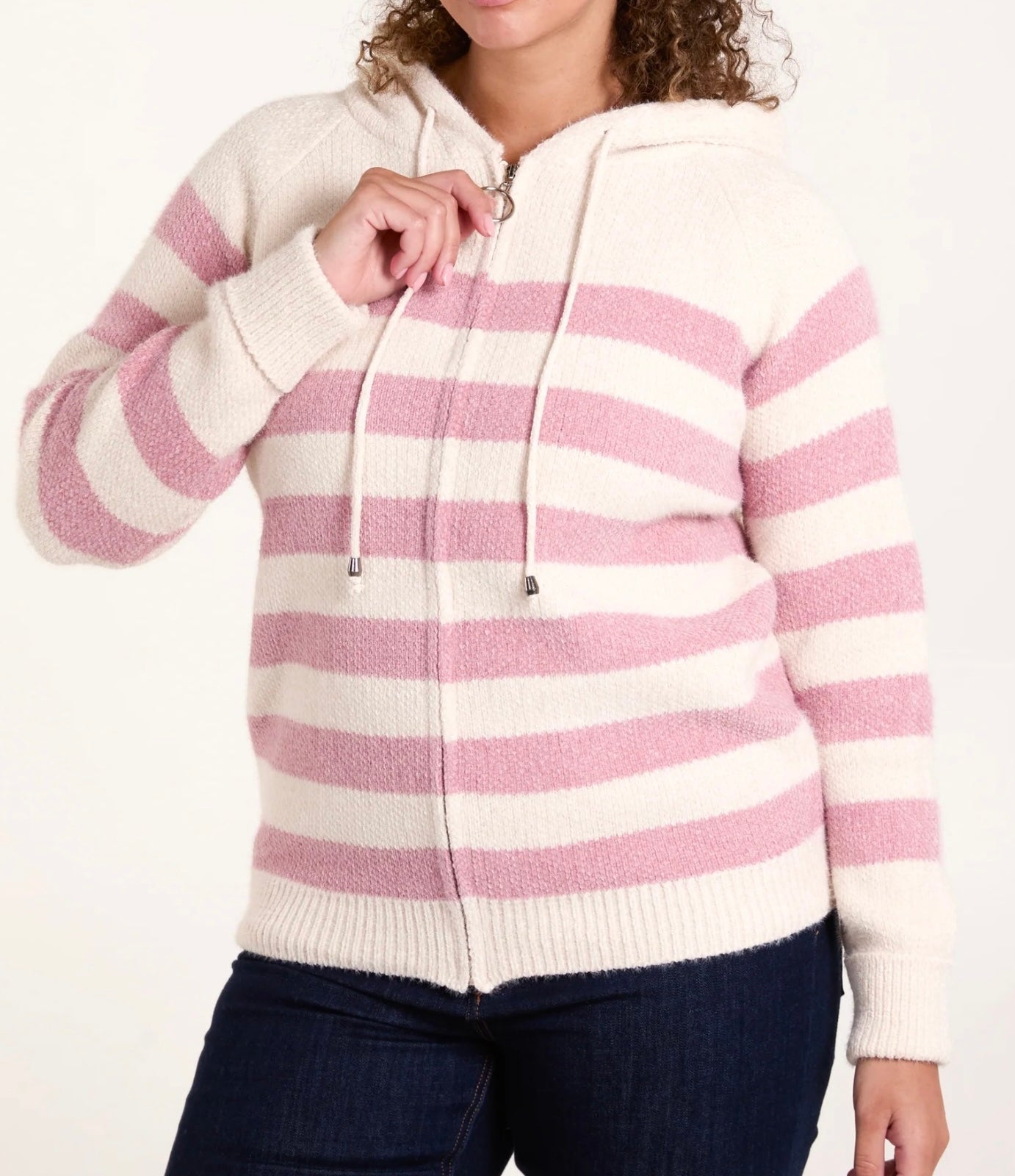 Zip Up Soft feel fluffy Hoodie