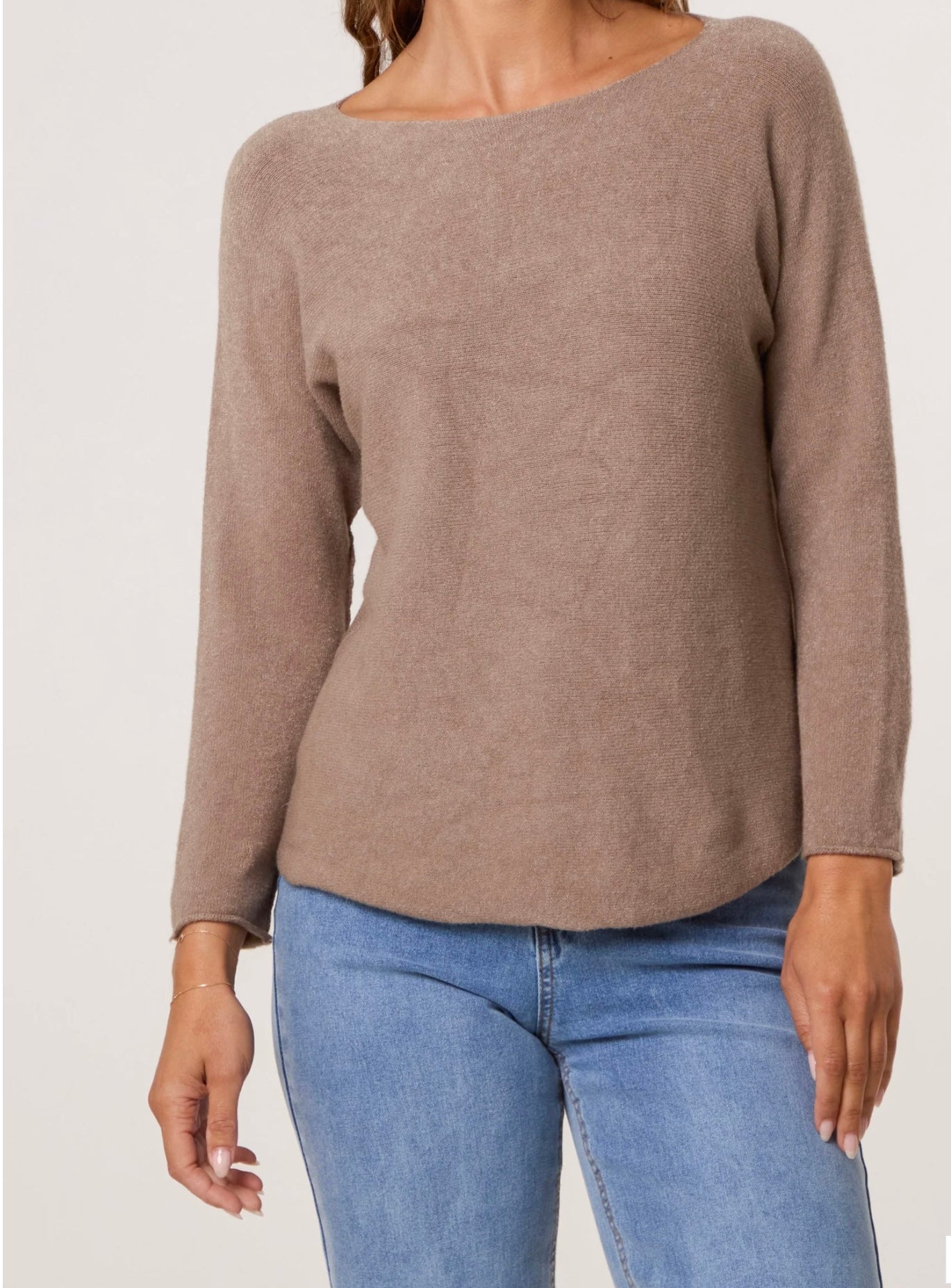 Round Neck Fine Knit Jumper