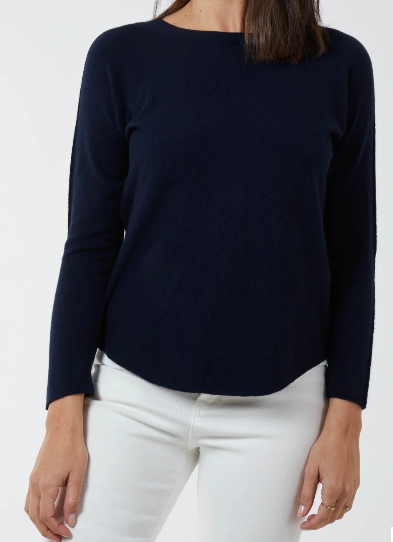 Round Neck Fine Knit Jumper
