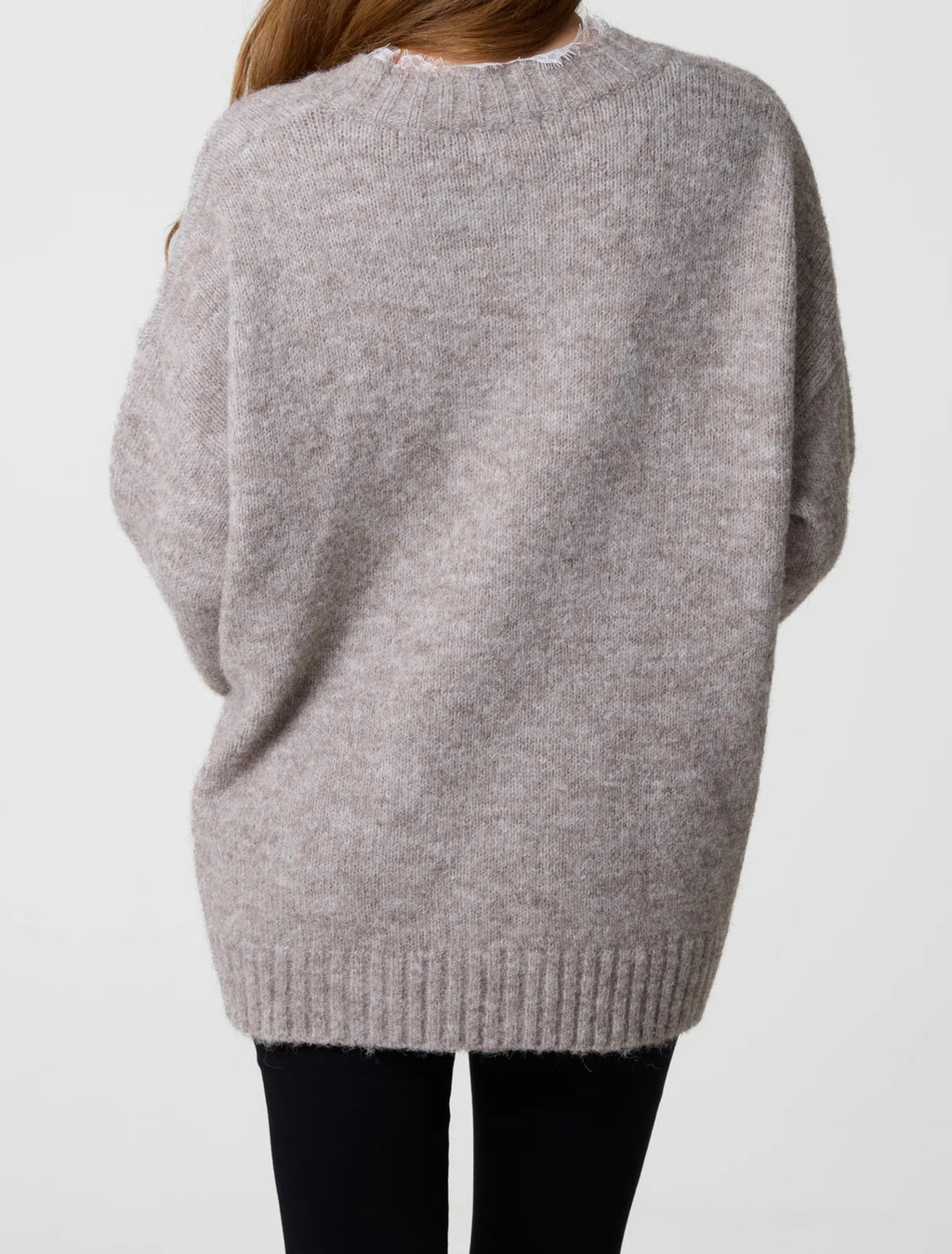 Laced Neck V Necked Jumper